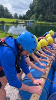 A highlight of today was definitely raft building. Year 6 made a splash down at the lake.